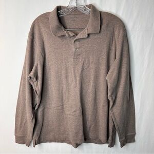 Lands' End Men’s Gray Brown Long Sleeve Sweatshirt Size L 42-44